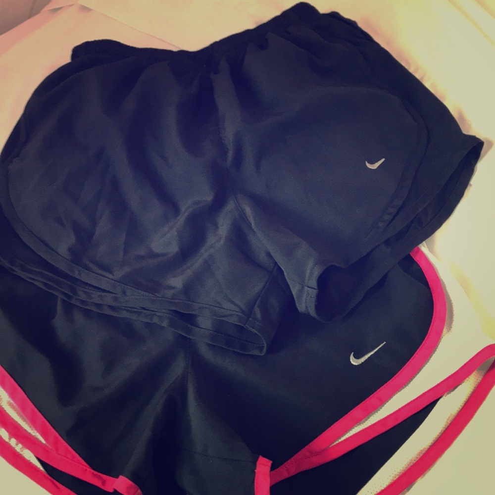 Black nike running shorts